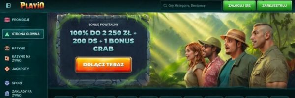 Playio Casino gry na żywo i bonus